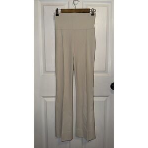 M.M.LaFleur Shiloh 1.0 Pant Ponte Size 0 Fold Over Pearl Beige Pull On Stretch